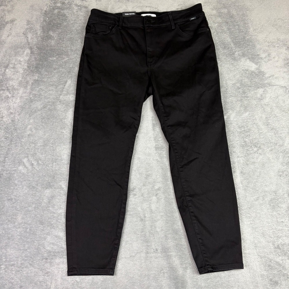 Mavi Womens 32 X 24 Tess Petite High Rise Skinny Black Jeans Super Soft